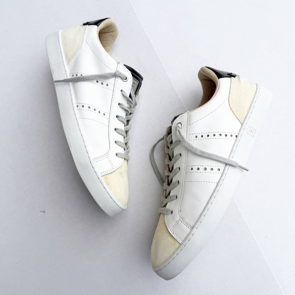 Rubirosa ODILE white/black men's leather sneakers tennis shoes